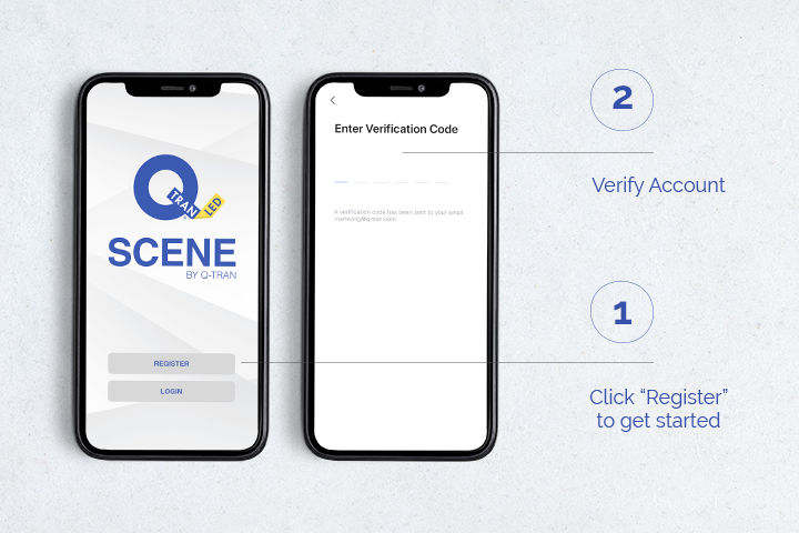 Register Account in SCENE app to get started