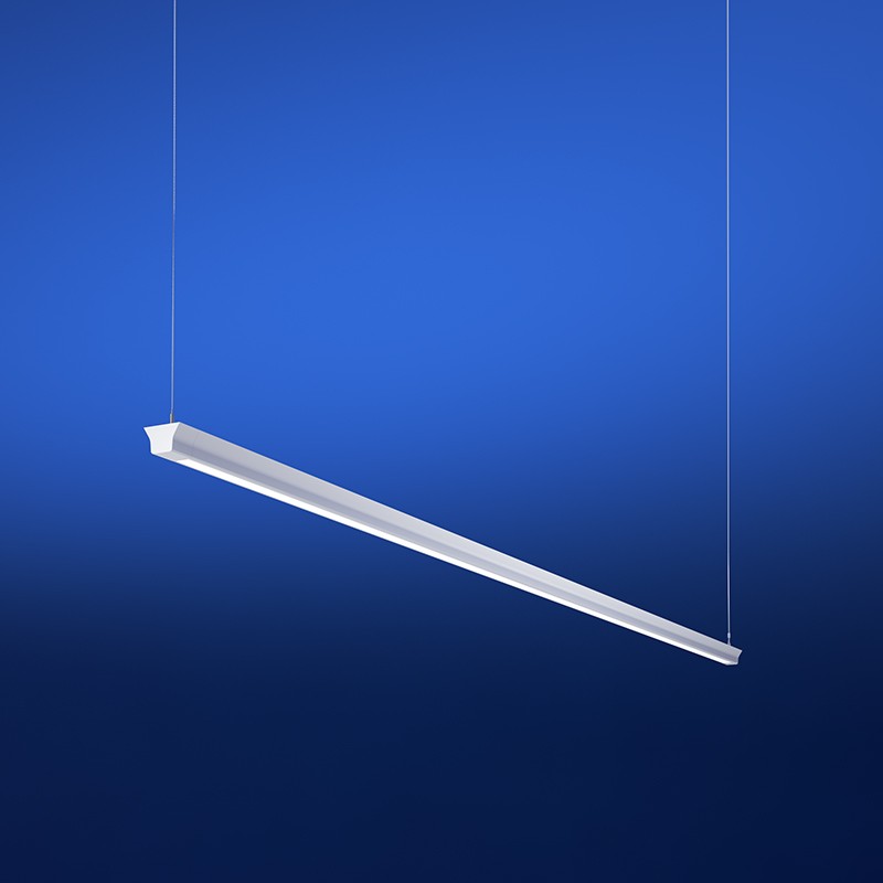 Suspended linear LED system with power over aircraft