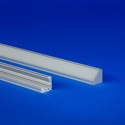 VEVE - 45-degree angled corner LED aluminum extrusion