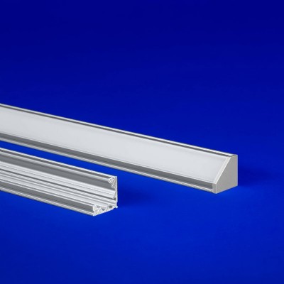 VEVE - 45-degree angled corner LED aluminum extrusion