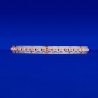 Dynamic RGB LED strip at 24-volt, glowing with 338 lm/ft when all LEDs are active, featuring 7 diodes every 2 inches. Versatile for color-changing applications and suitable for various environments from dry to wet