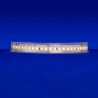 &quot;Detail of the SW-HE+24/6.0 LED tape, a 6.0W/ft, 24-volt lighting solution, showcasing its 9 diodes per 2-inch cutpoint, designed for both dry and wet conditions and adjustable up to 118 inches in length