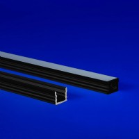 LED extrusion, available in various finishes and lens options, designed for optimal beam control in surface or recessed installations